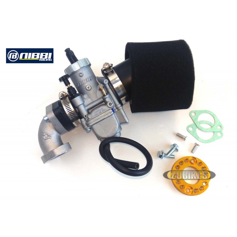 Kit Carburateur Nibbi PE28 starter manuel + filtre mousse + pipe